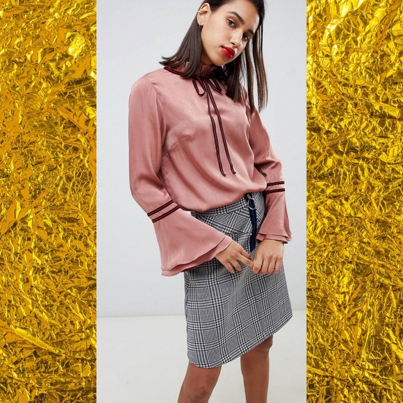 Sofie Schnoor Tops - 👏Big Sales👏Sofie Schnoor Tie Neck Blouse in Dusty Rose